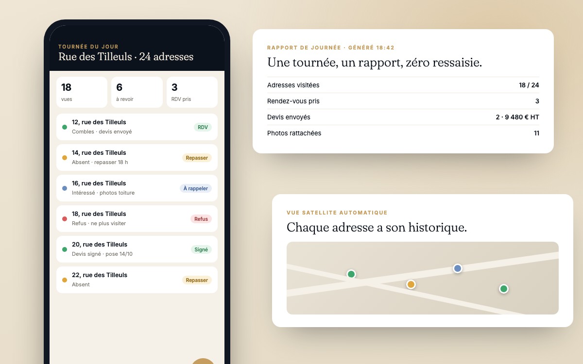 Suivi de tournée sur le terrain