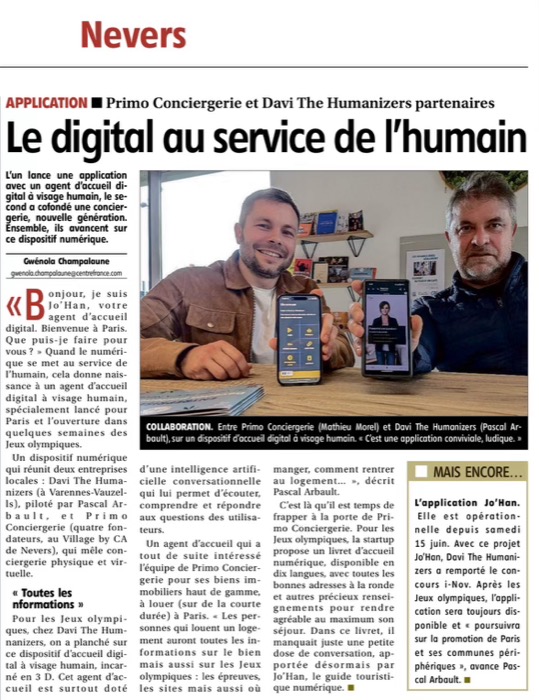 Coupure de presse : Le digital au service de l'humain